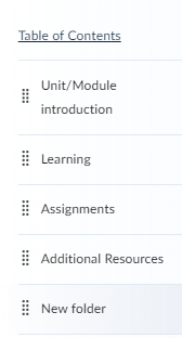 Figure 35 newly added module in the TOC